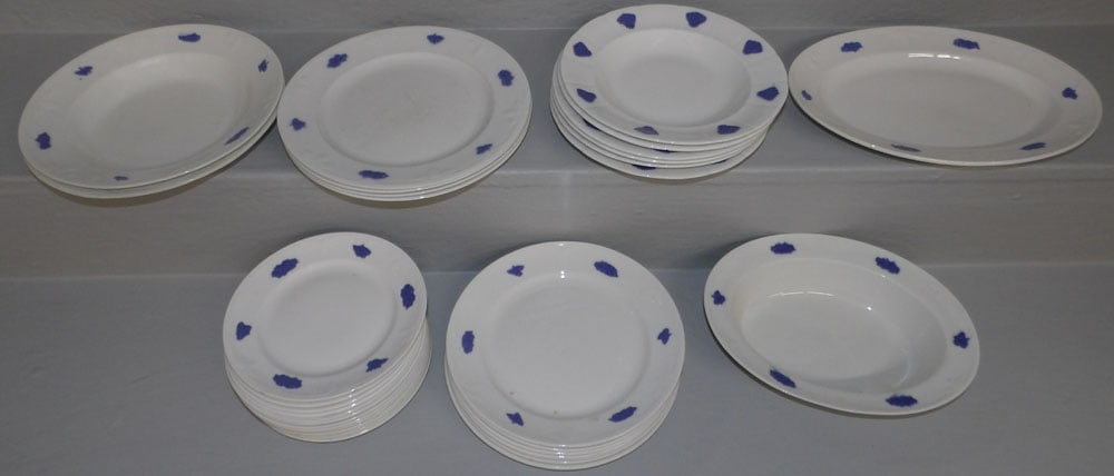 36 Pieces of Marked Gustavsberg Sweden China: 36 Pieces of Marked Gustavsberg Sweden China. Up to 12" x 8 1/2"