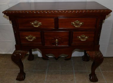 Carved Mahogany Lowboy