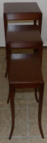 Three Mahogany Nesting Tables by Hekman