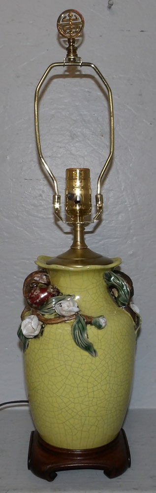 Oriental Crackleware Porcelain Vase Made Into Lamp (1 of 3)
