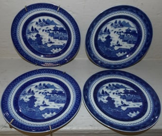 Four Canton Style Porcelain Plates by Mottahedeh