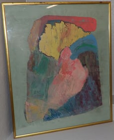 Framed Mid Century Modern Abstract