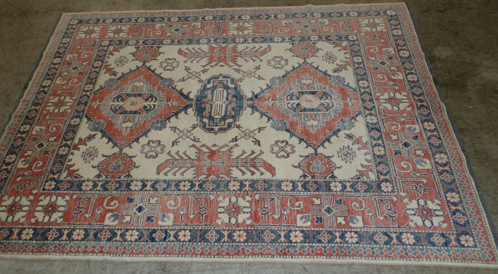 6' 2" x 8' 9" Hand Made Oriental Rug (1 of 4)