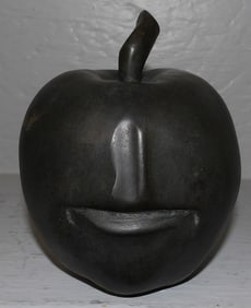 Bronze Apple with Face Attributed to Maitland Smith
