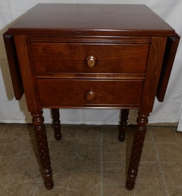 Cherry One Drawer Drop Leaf Stand by Virginia House