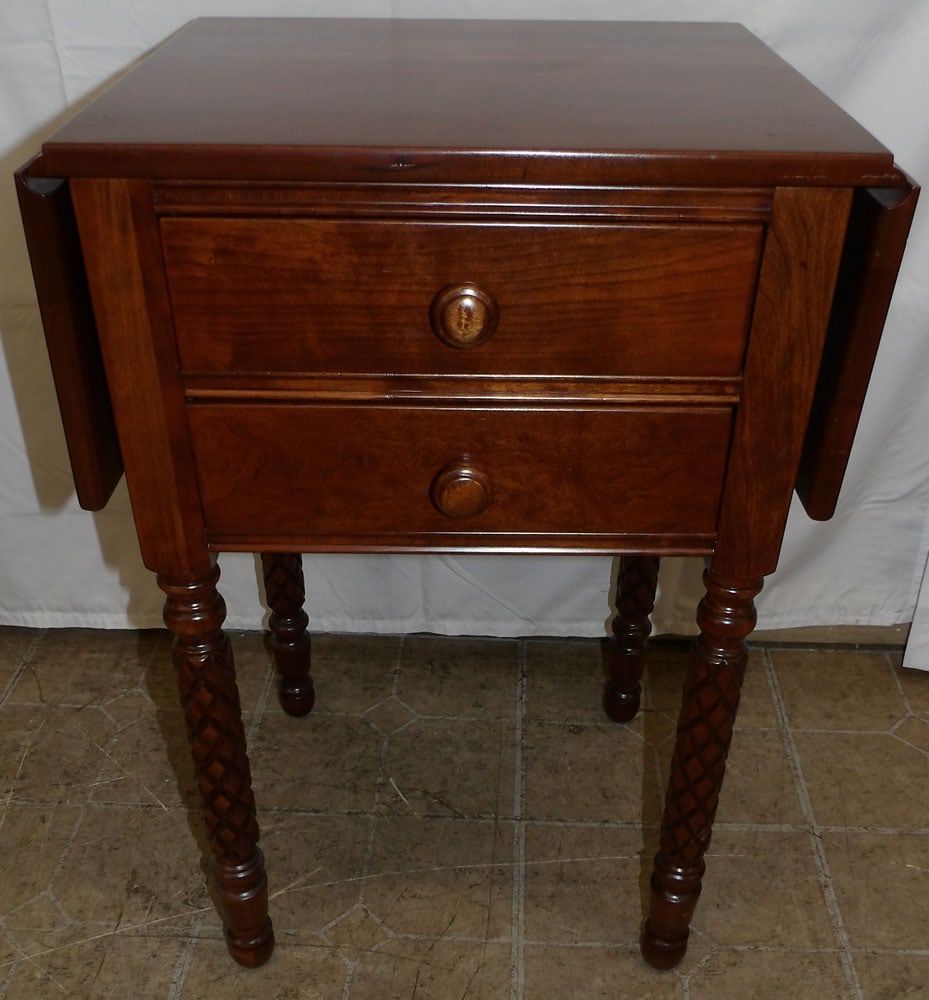 Cherry One Drawer Drop Leaf Stand by Virginia House (1 of 7)