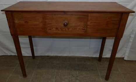 19th Century Heart Pine Pegged One Drawer Huntboard