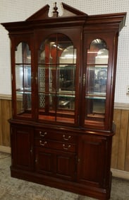 Cherry Two Piece Glass Door China Cabinet by Pennsylvania House