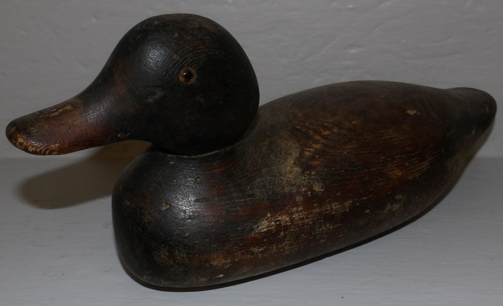 Antique Carved Pine Duck Decoy (1 of 6)