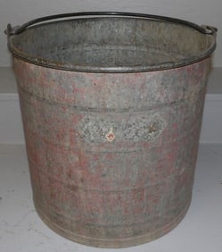 Antique Eight Gallon Galvanized Bucket