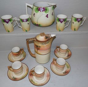 Hand Painted Nippon Chocolate Set & Lemonade Set