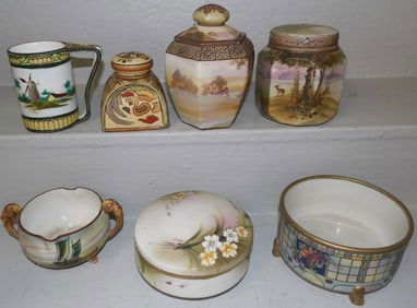 Lot of Hand Painted Nippon Porcelain