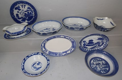 Lot of Oriental Blue & White Porcelain
