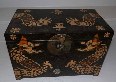 Oriental Painted & Lacquered Box