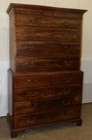 19th Century Two Part Mahogany Chest on Chest