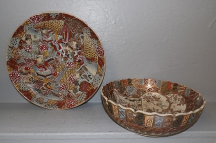 Two Antique Satsuma Porcelain Bowls