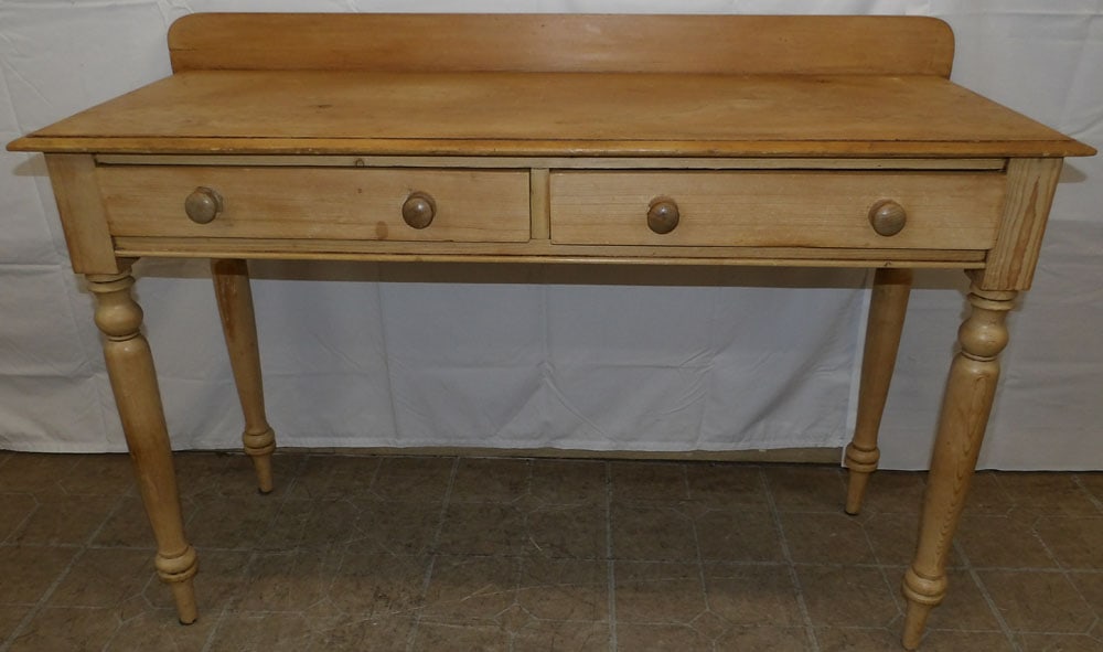 Antique Bleached Pine Two Drawer Console (1 of 7)
