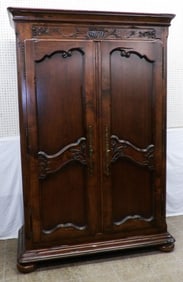 Carved Cherry Two Door Wardrobe
