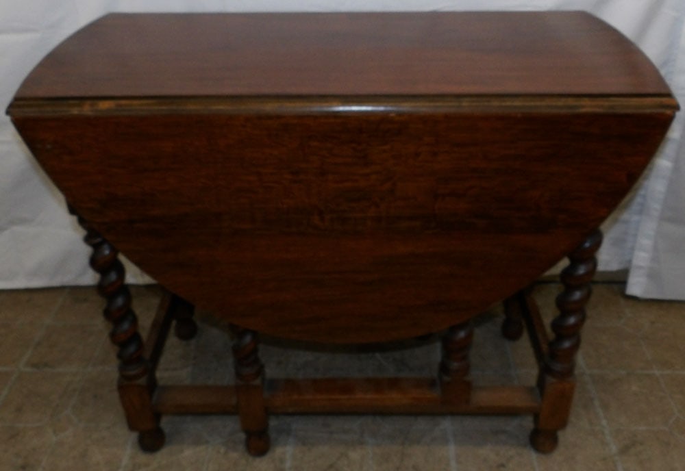 Antique Oak Gate Leg Drop Leaf Table (1 of 4)