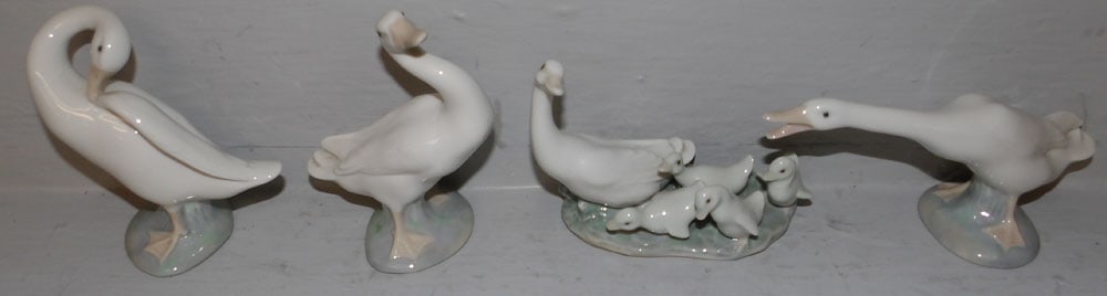 Four Lladro Porcelain Duck Figures (1 of 6)