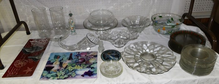 Lot Glass Household Items