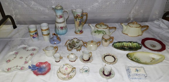 Lot Hand Painted Porcelain Items