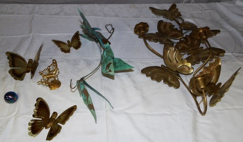 Lot Brass & Copper Wall Hangings