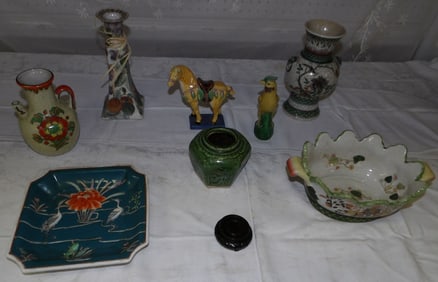 Lot Oriental Painted Porcelain Items