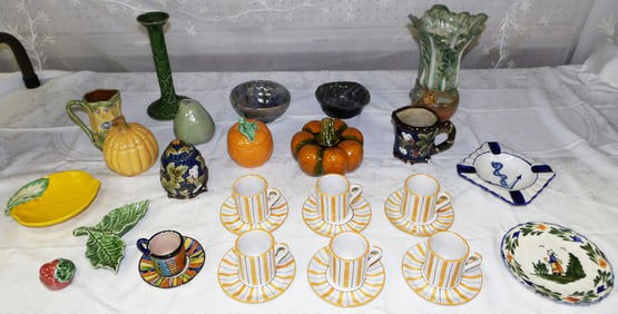 Lot Painted Porcelain Items