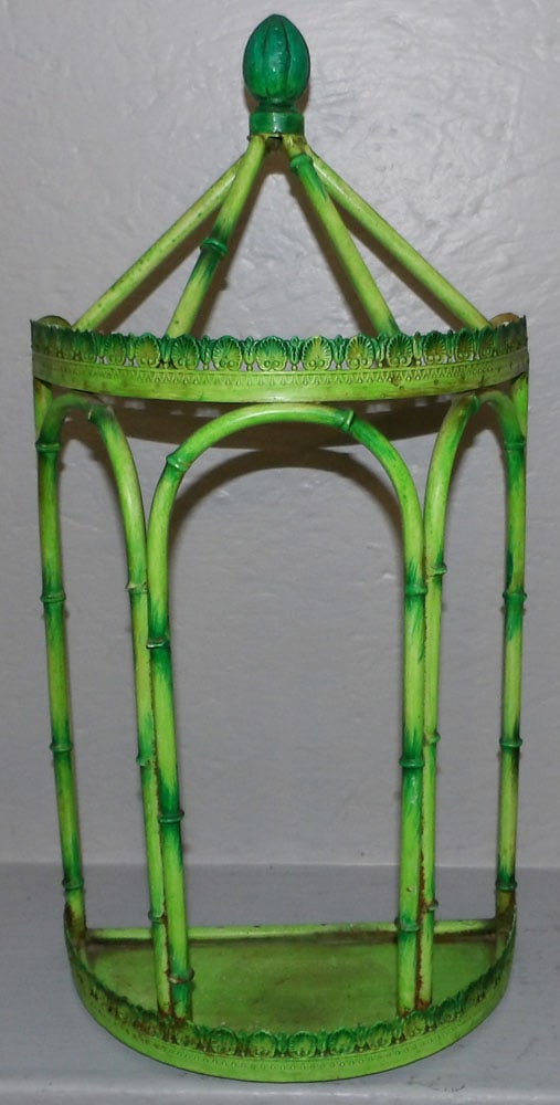 Painted Metal Faux Bamboo Shelf (1 of 3)