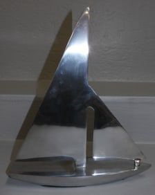 Mid Century Modern Cast Aluminum Sail Boat