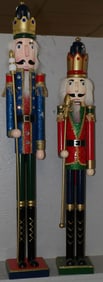 Lot Two Tall Painted Nutcrackers
