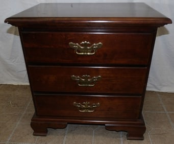 Cherry Three Drawer Night Stand