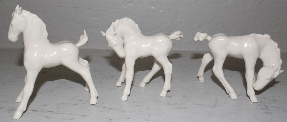 Three German Porcelain Horse Figurines (1 of 3)