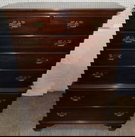 Cherry Two Over Five Drawer Chest By Ethan Allen