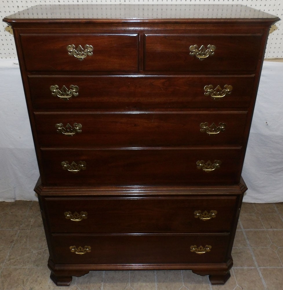 Cherry Two Over Five Drawer Chest By Ethan Allen (1 of 7)