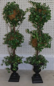 Two Decorative Faux Plants