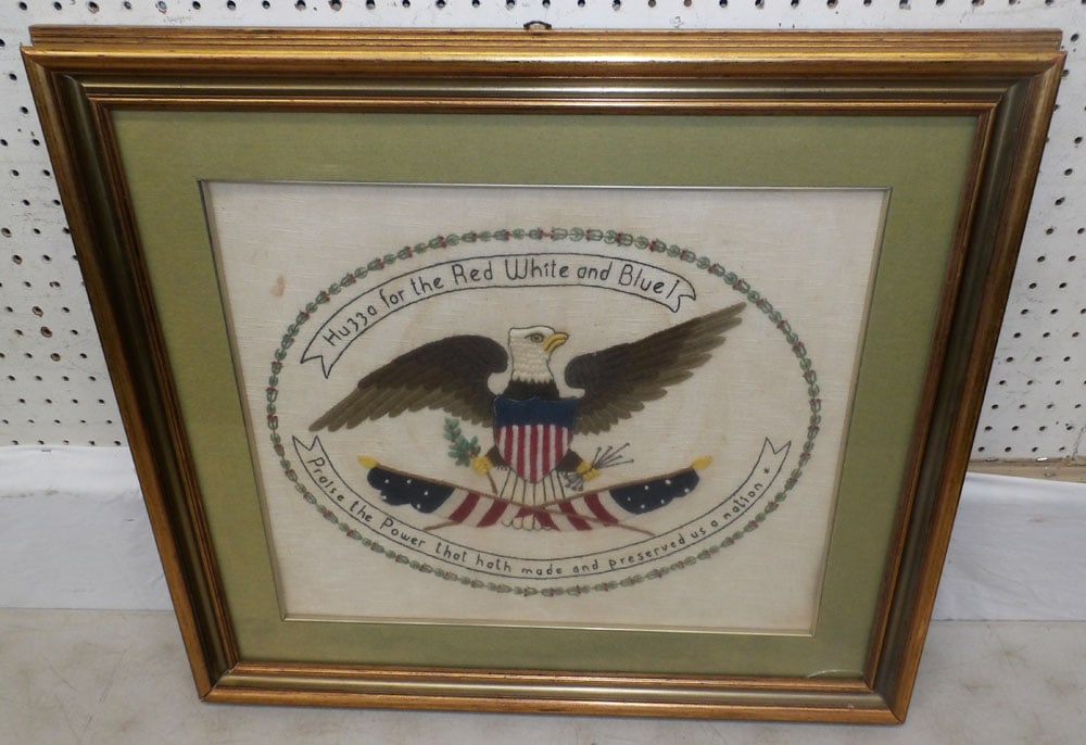 Framed Eagle Motif Needlework (1 of 5)