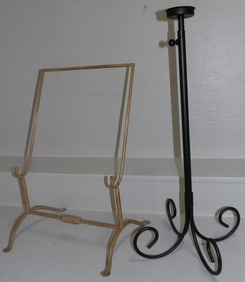 Two Metal Stands, One is Adjustable