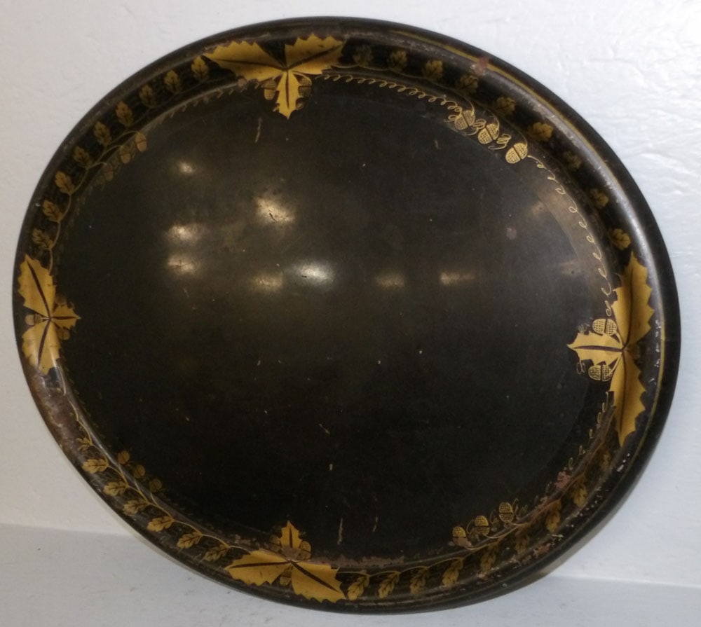 Antique Painted Tole Tray (1 of 2)