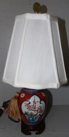 Small Oriental Porcelain Ginger Jar Lamp