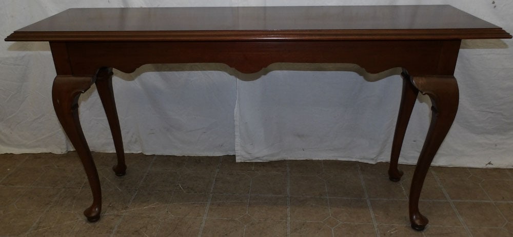 Cherry Queen Anne Style Console by Ethan Allen (1 of 5)