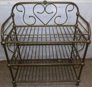 Painted Metal Three Tier Shelf