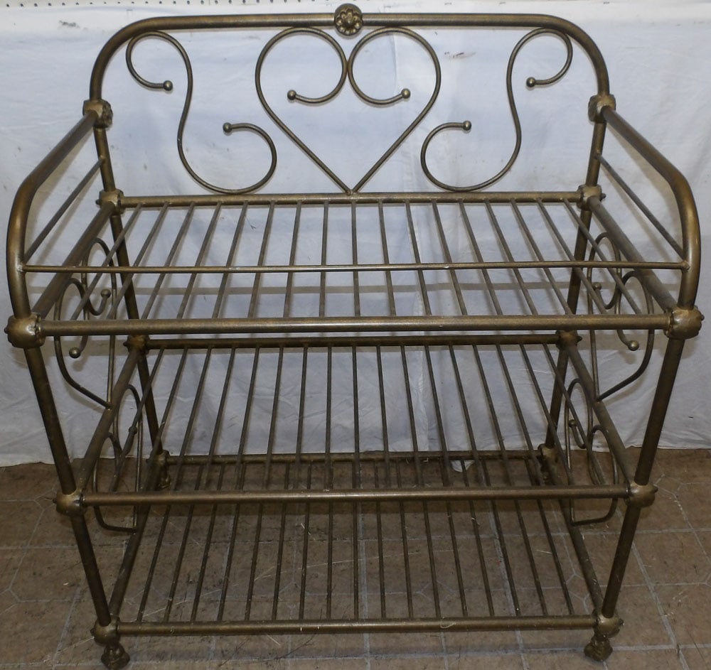 Painted Metal Three Tier Shelf (1 of 5)