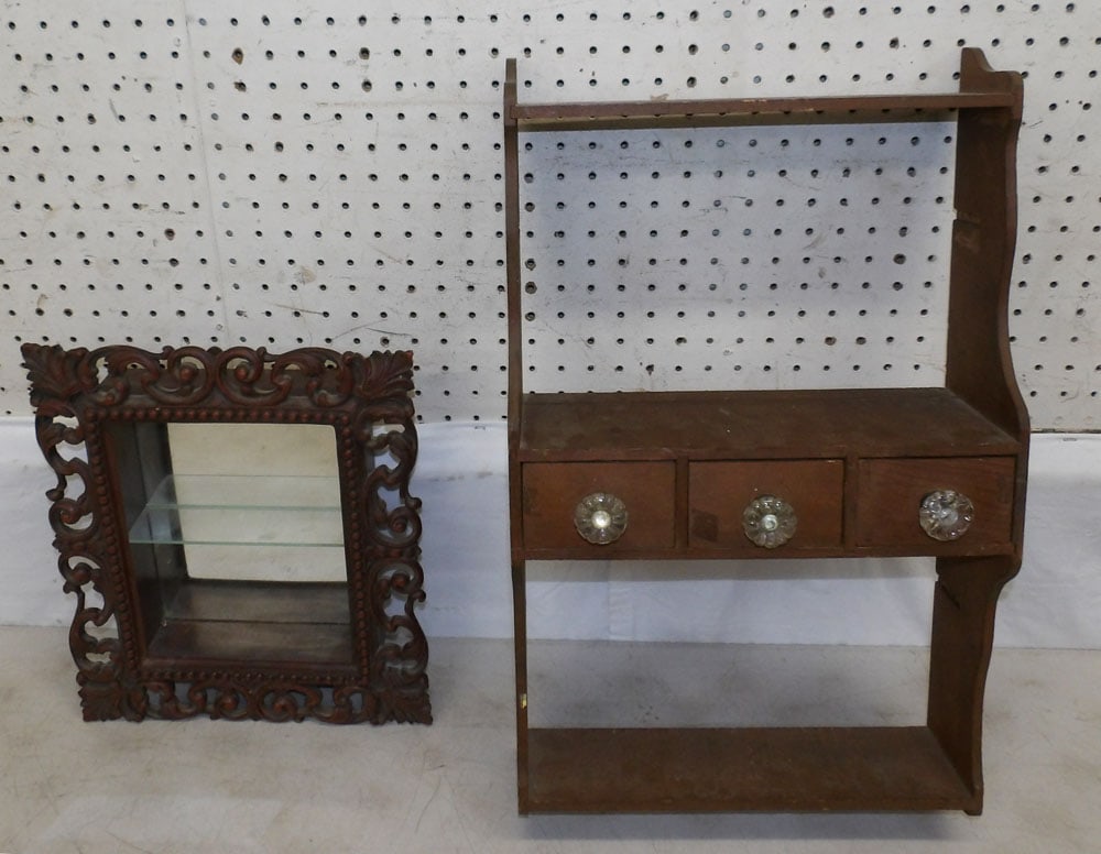 Two Wall Shelves, One Painted & One Wood (1 of 4)