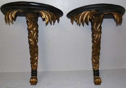 Pair of Painted Resin Wall Brackets