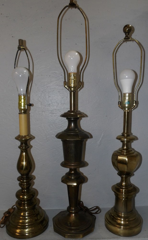 Three Gilded Metal Lamps (1 of 4)