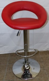Modern Chrome Swivel Adjustable Bar Stool