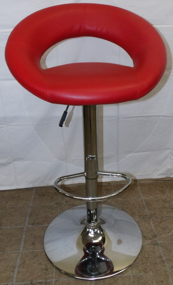 Modern Chrome Swivel Adjustable Bar Stool (1 of 3)