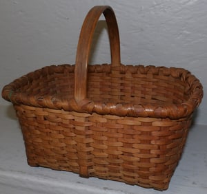 Antique Small Split Oak Basket